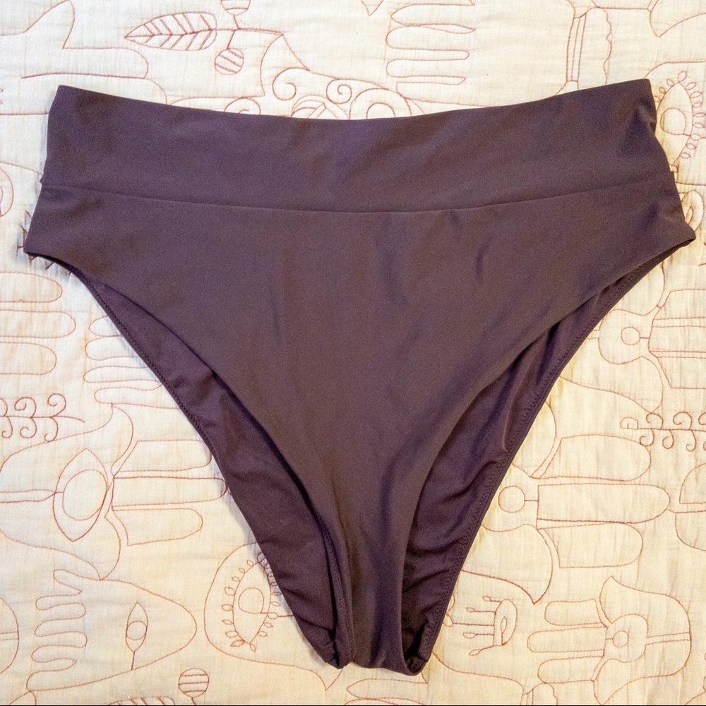 Aerie High Waisted High Cut Cheeky Bikini Bottoms